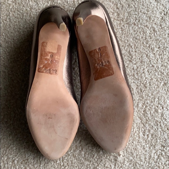 Coach pumps, bronze/gold color, genuine leather, heels are 3 in. - Picture 3 of 3